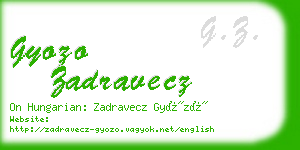 gyozo zadravecz business card